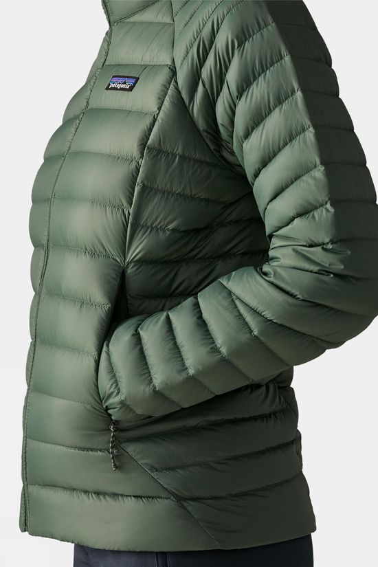 Patagonia Womens Down Sweater Hooded Jacket Canopy Green