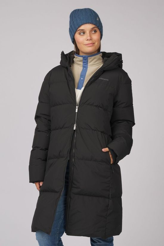 Ayacucho Womens Aarhus Recycled Long Down Jacket Black