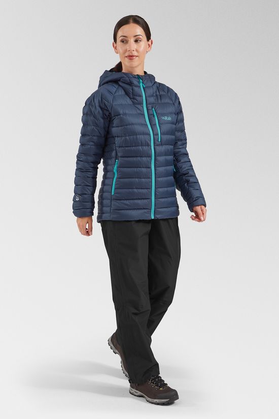 Rab Womens Microlight Alpine Jacket Deep Ink/Aquamarine