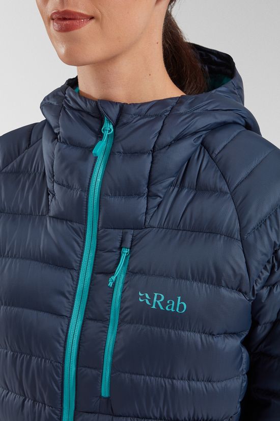 Rab Womens Microlight Alpine Jacket Deep Ink/Aquamarine