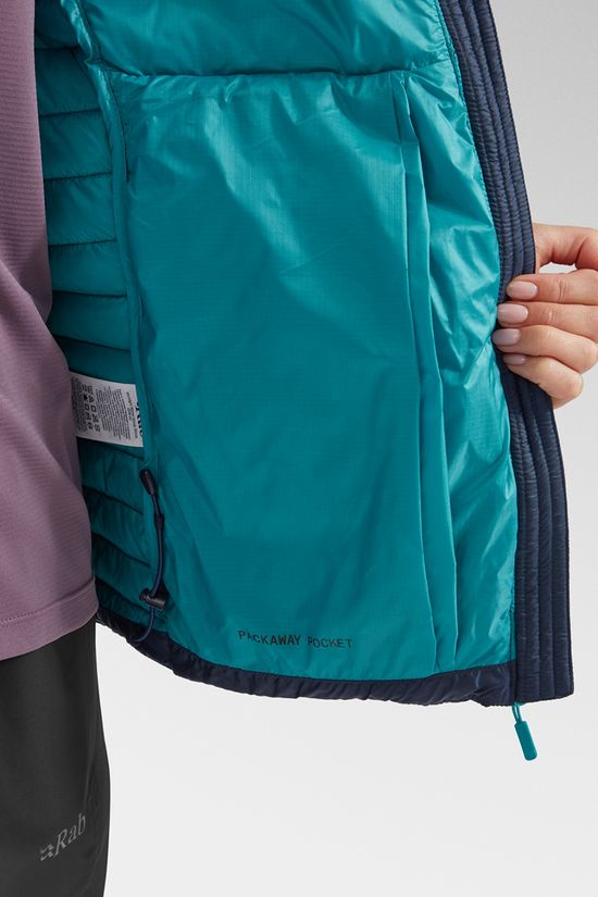 Rab Womens Microlight Alpine Jacket Deep Ink/Aquamarine