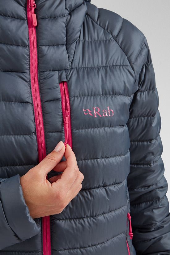Rab Womens Microlight Alpine Jacket Steel/Watermelon