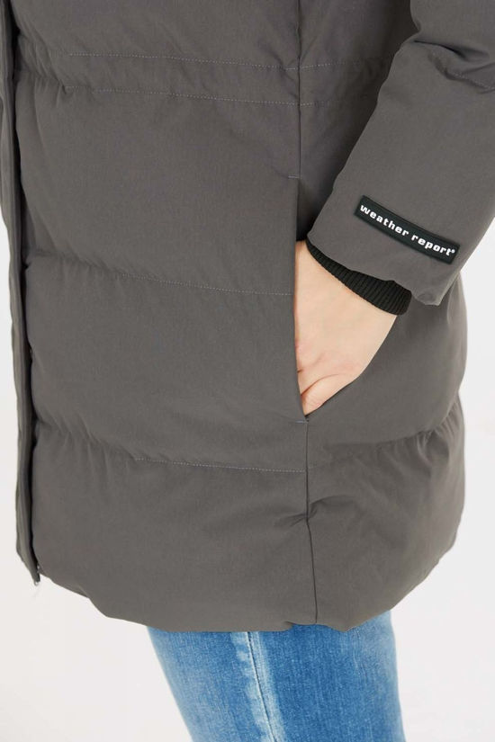 Weather Report Womens Silky Puffa Jacket Magnet