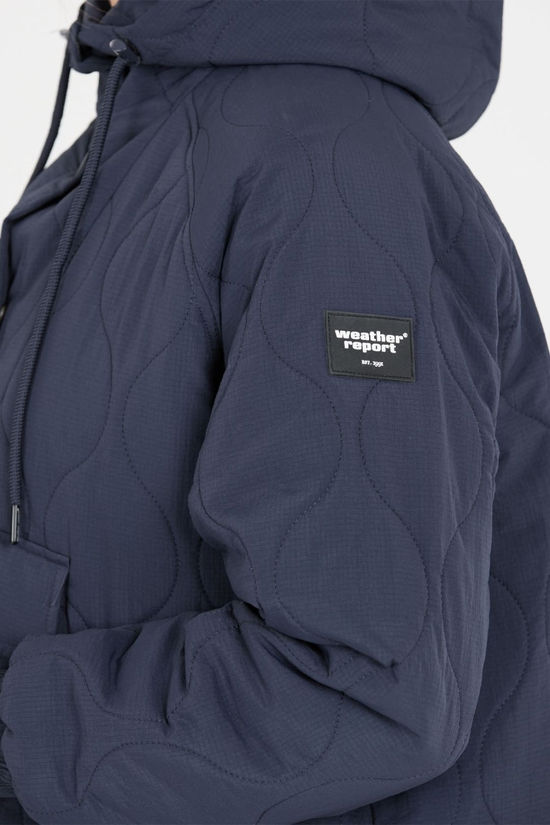 Weather Report Womens Catinka Quilted Jacket Navy Blazer