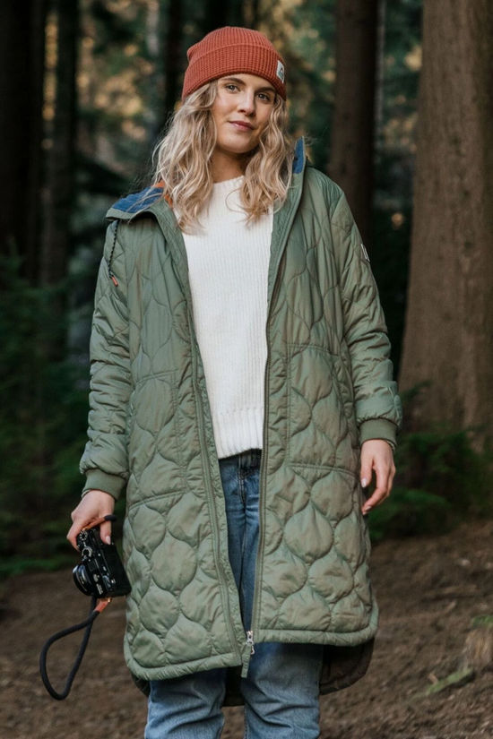Passenger Womens Flora 2.0 Long Recycled Insulated Parka Dusty Olive