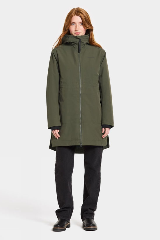 Didriksons Womens Elena Parka  Deep Green