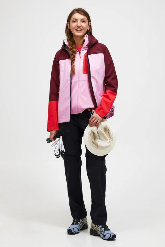 Peak Performance Womens Trail Shell Jacket Obscure/Morning Dew/Brilliant Red