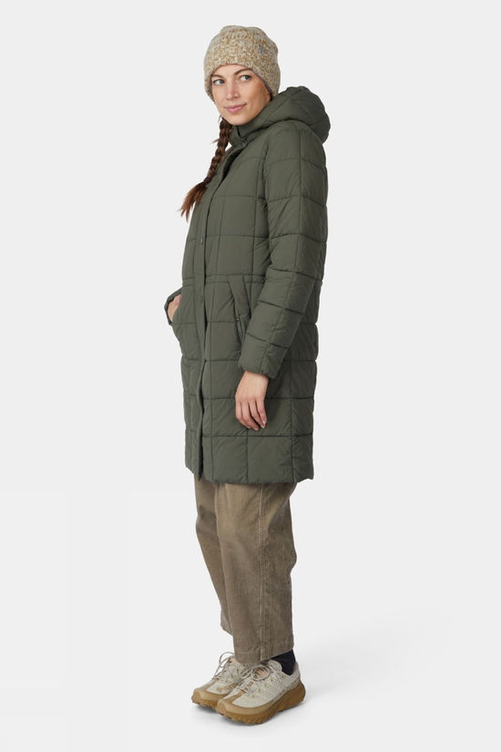 Ayacucho Womens Windermere Quilted Coat Dark Moss