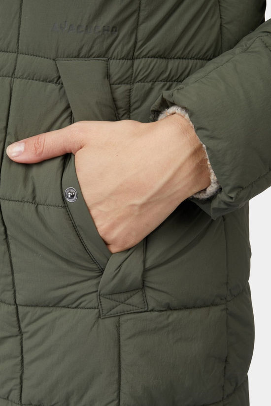 Ayacucho Womens Windermere Quilted Coat Dark Moss