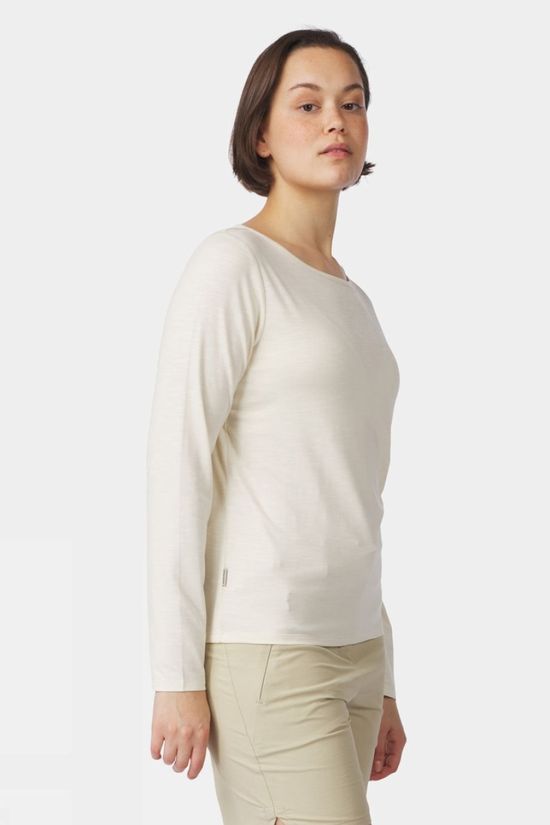 Ayacucho Womens Leila Long Sleeve T-Shirt Ecru Te