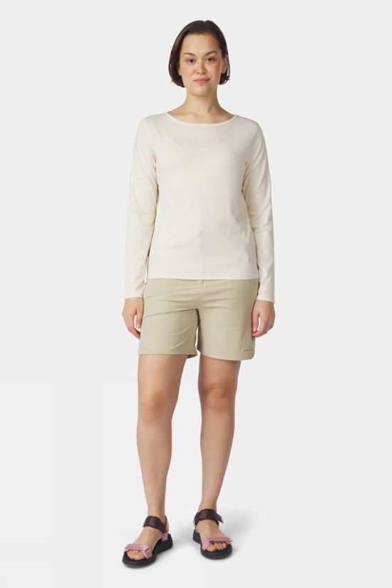 Ayacucho Womens Leila Long Sleeve T-Shirt Ecru Te