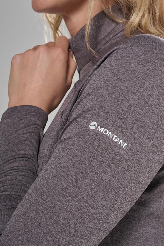 Montane Womens Dart Zip Neck Base Layer Top Dusk