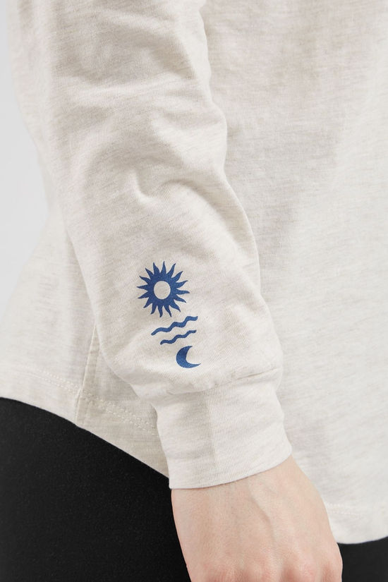 Saltrock Womens Balance Block Long Sleeve T-Shirt Cream