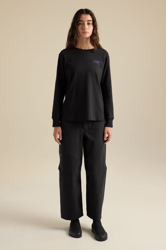 Arc'teryx Women’s Kragg Cotton Since 1989 Long Sleeve T-Shirt Black / Violectric