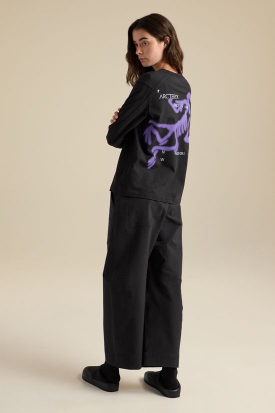 Arc'teryx Women’s Kragg Cotton Since 1989 Long Sleeve T-Shirt Black / Violectric