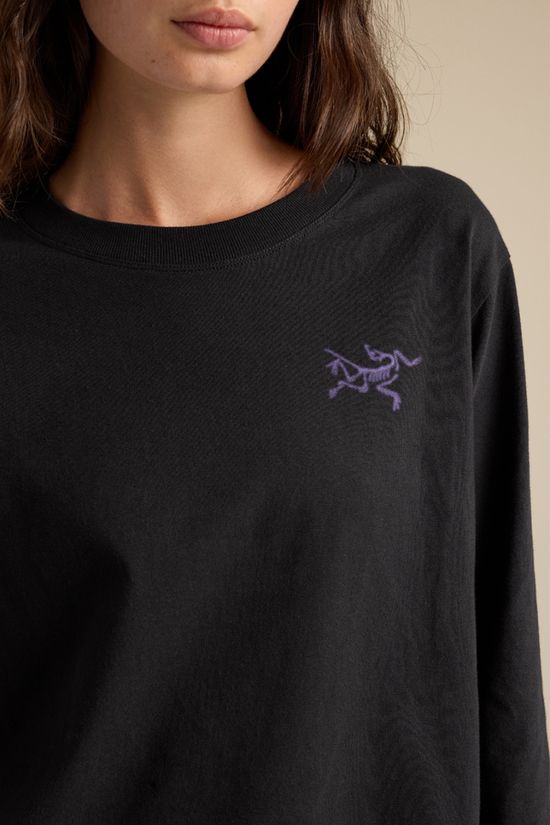 Arc'teryx Women’s Kragg Cotton Since 1989 Long Sleeve T-Shirt Black / Violectric