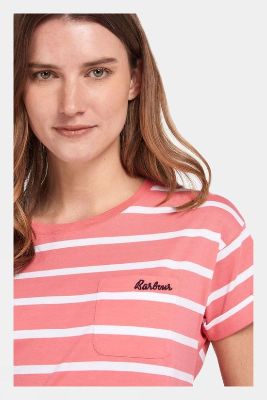Barbour Barbour Otterburn Stripe T-Shirt Pink Punch