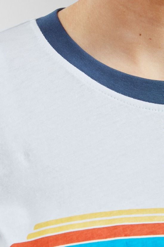 Saltrock Womens Celeste Stripe Ringer T-Shirt White/ White