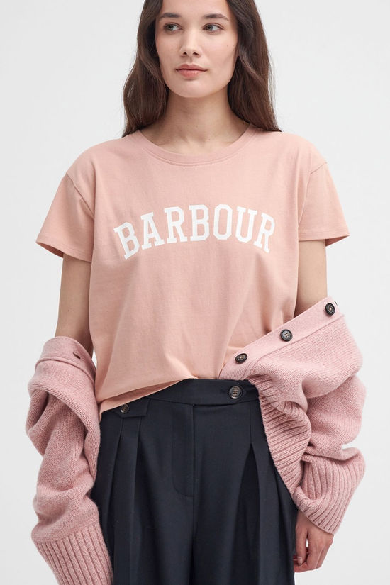 Barbour Womens Northumberland Classic T-Shirt Mahogany Rose