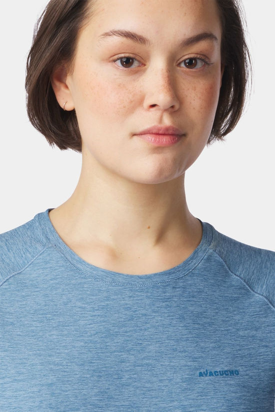 Ayacucho Womens Mountain Technical T-Shirt III Soft Chambray Melange