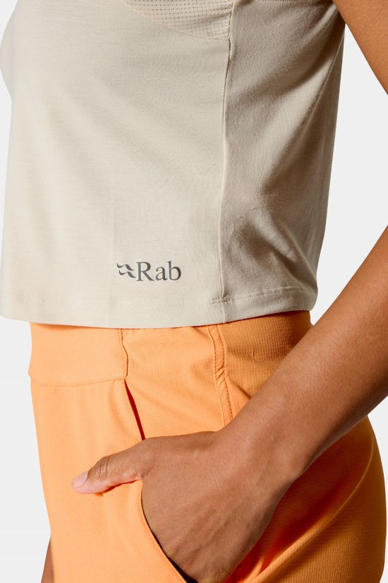 Rab Womens Rivelin Crop Tank Top  Pebble