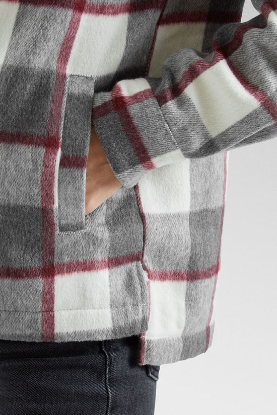 Ayacucho Womens Padded Flannel Shirt Ecru/Port Royal