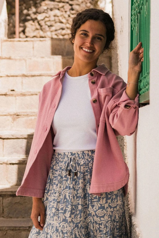 Passenger Womens Maya Twill Overshirt Pink Haze