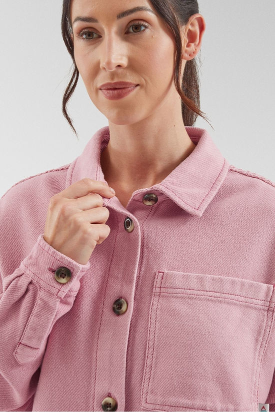 Passenger Womens Maya Twill Overshirt Pink Haze