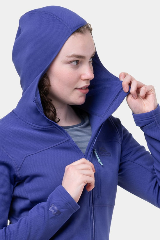 Mountain Equipment Womens Durian Hooded Fleece Jacket Clematis