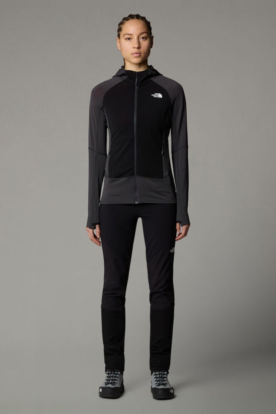 The North Face Womens Bolt Polartec Hooded Fleece Jacket Asphalt Grey/Tnf Black