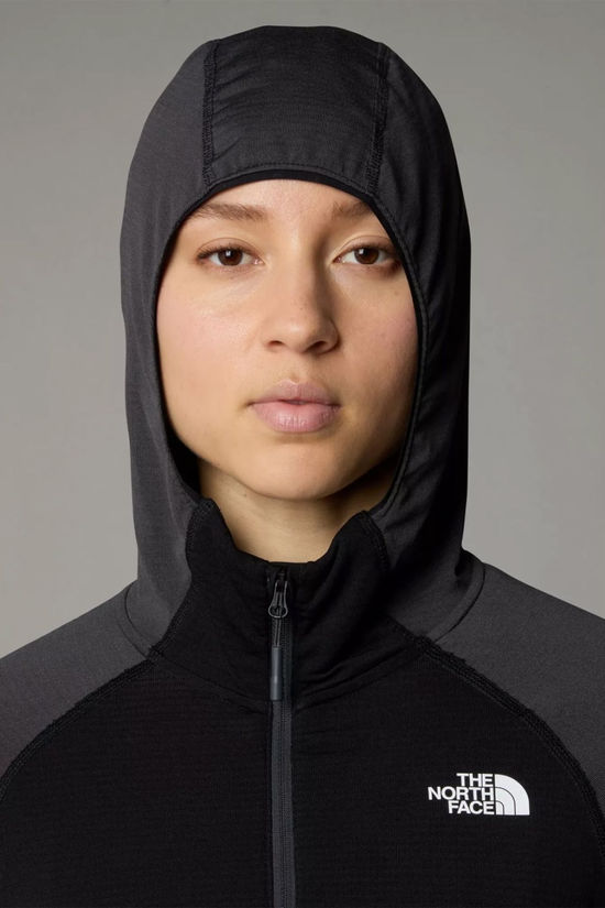 The North Face Womens Bolt Polartec Hooded Fleece Jacket Asphalt Grey/Tnf Black