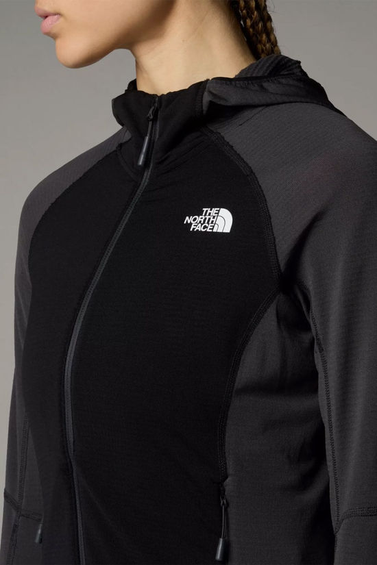 The North Face Womens Bolt Polartec Hooded Fleece Jacket Asphalt Grey/Tnf Black