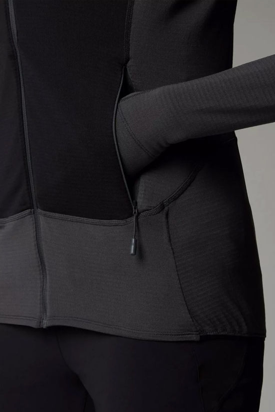 The North Face Womens Bolt Polartec Hooded Fleece Jacket Asphalt Grey/Tnf Black