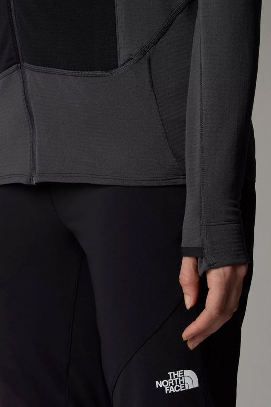 The North Face Womens Bolt Polartec Hooded Fleece Jacket Asphalt Grey/Tnf Black
