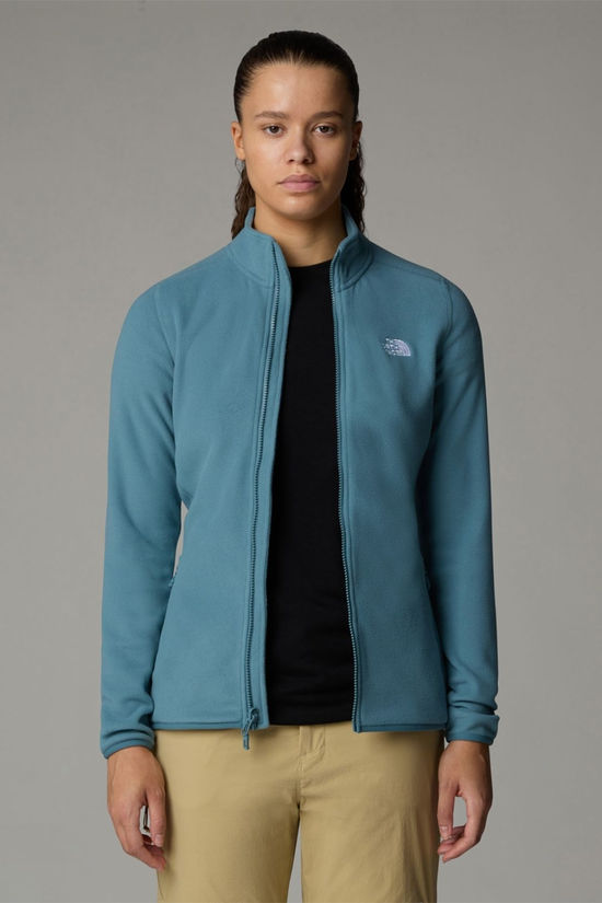 The North Face Womens 100 Glacier Full Zip Fleece Jacket Stormy Blue