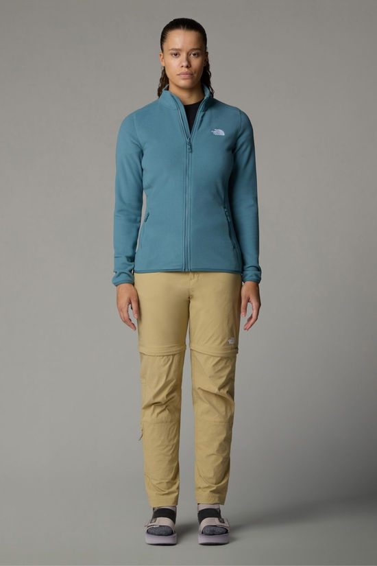 The North Face Womens 100 Glacier Full Zip Fleece Jacket Stormy Blue