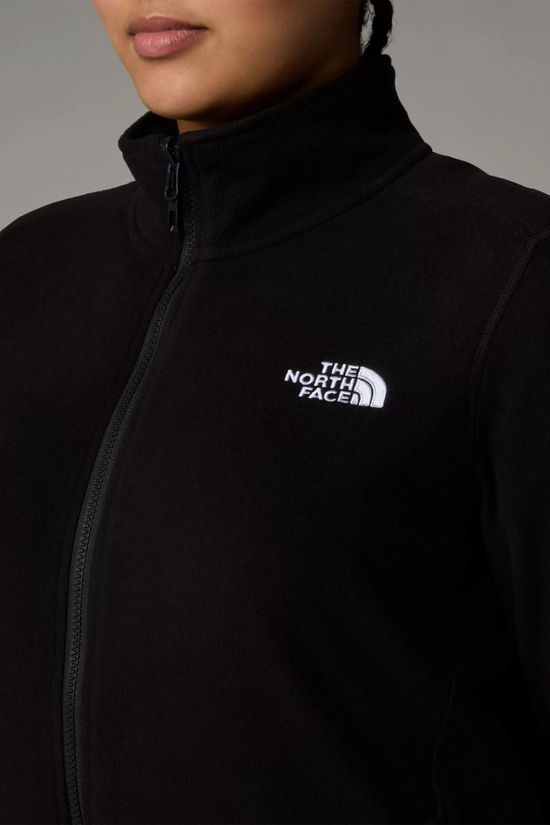 The North Face Womens Plus Size 100 Glacier Full Zip Fleece Jacket Tnf Black-Npf