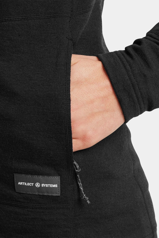 Artilect Womens Quandary Peak Hoodie Fleece Jacket Black