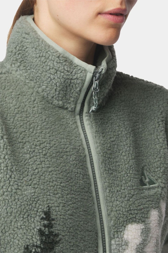 Ayacucho Womens Bjerg Landscape Full Zip Fleece Iceberg Green Te