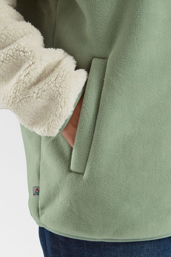 Passenger Womens Nestling Recycled Polar-Lined Sherpa Fleece Vintage White