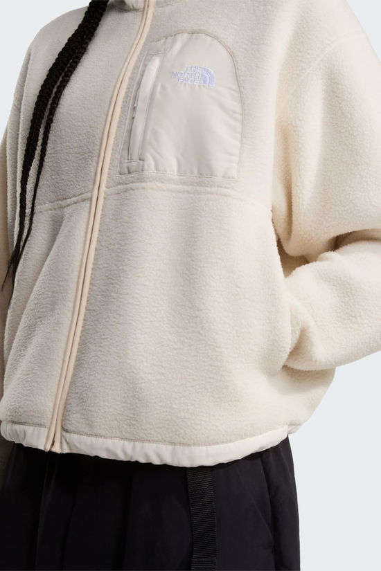 The North Face Womens Yumiori Off Peak Full Zip Fleece Jacket White Dune