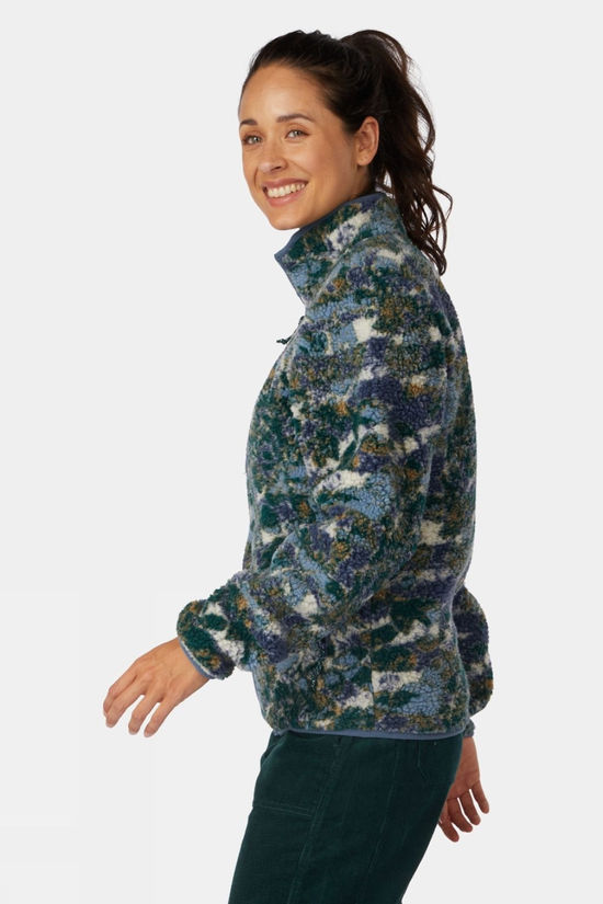 Ayacucho Womens Rydal Jaquard Full Zip Fleece Ecru Jaquard
