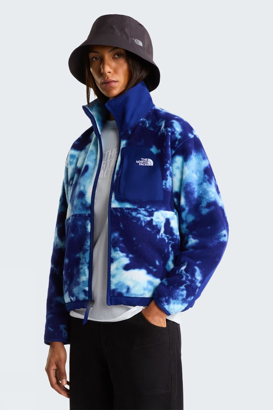 The North Face Womens Yumiori Off Peak Full Zip Fleece Jacket - Print Bold Blue Granitic Rock