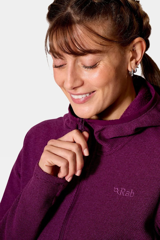Rab Womens Stavel Hoody Fleece Jacket  Mulberry