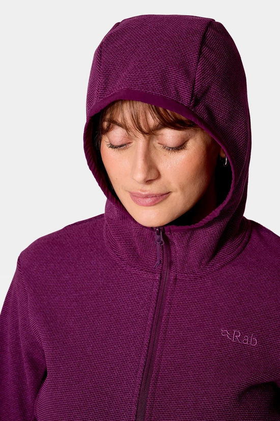 Rab Womens Stavel Hoody Fleece Jacket  Mulberry