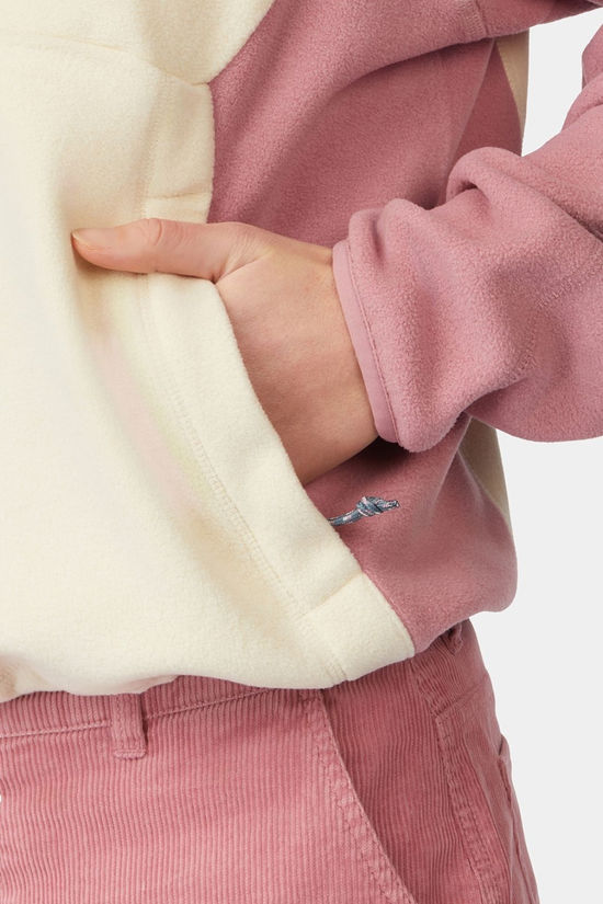 Ayacucho Womens Vlieland Half Zip Fleece Goblin Blue/Turtledove/Foxglove