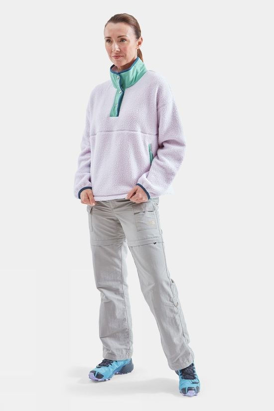 The North Face Womens Cragmont Quarter Snap Fleece Lavender Fog/Wasabi/Shady Blue