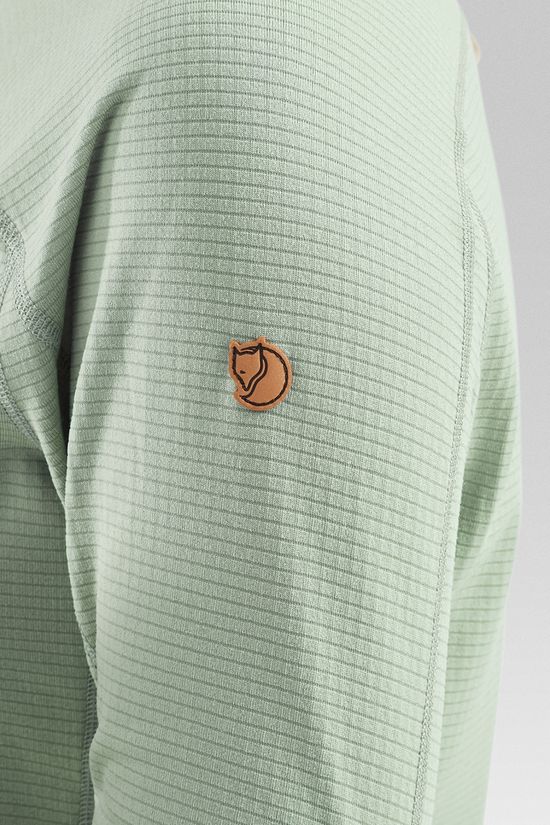 Fjallraven Womens Abisko Lite Fleece Half Zip Fleece Misty Green