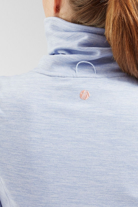 Acai Womens Freedom Half Zip Fleece   Cornflower