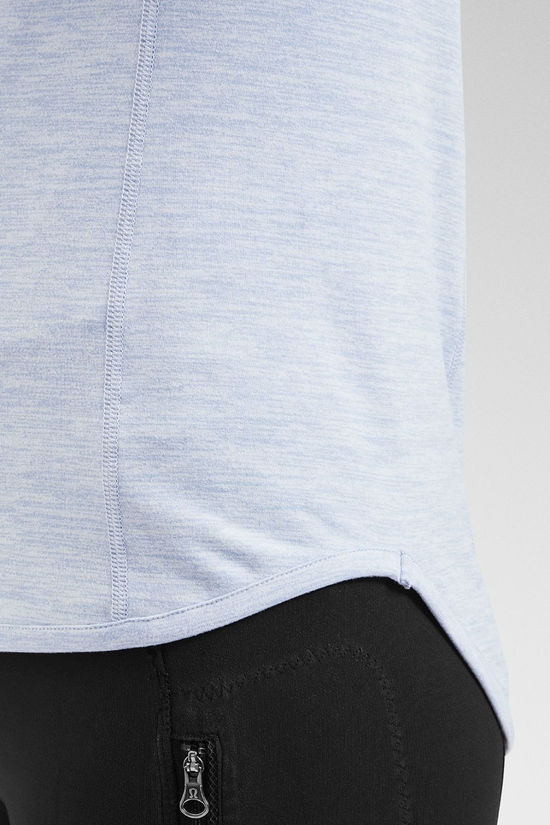 Acai Womens Freedom Half Zip Fleece   Cornflower